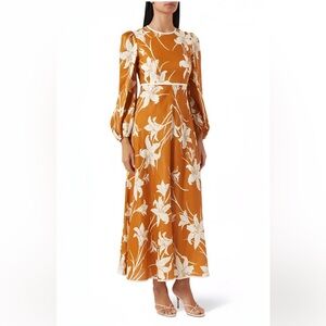 Zimmermann Acadian Linen Long Sleeve Floral Dress. Size 1 (US 4-6) NWT